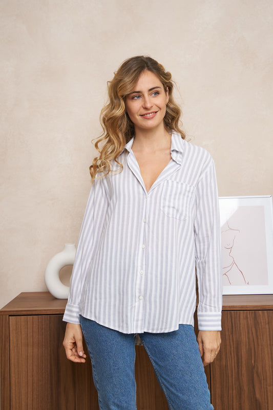 Bluse Steg Streifen