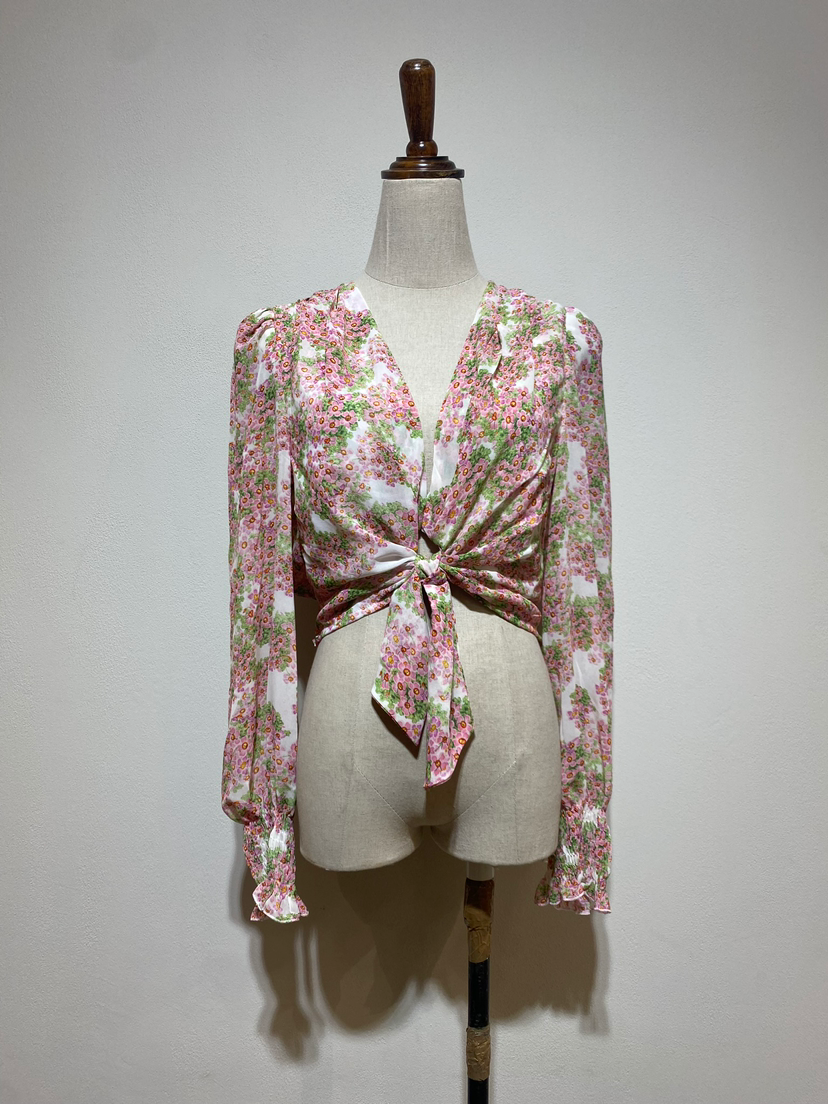Bluse new cropped Roses