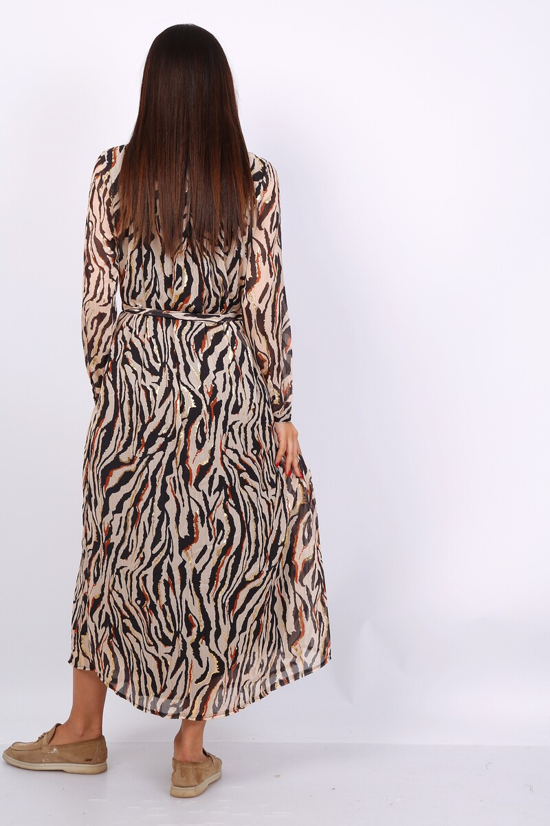 Hemdkleid Zebra gold lang