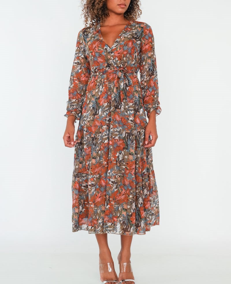 Kopie von Kleid Autumn Leaves lang