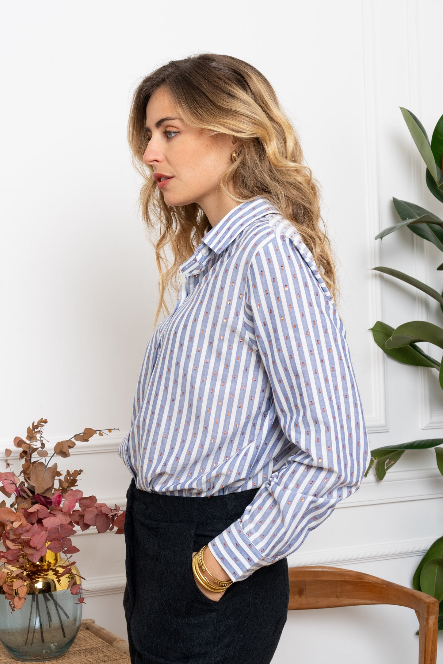 Bluse champagne drops