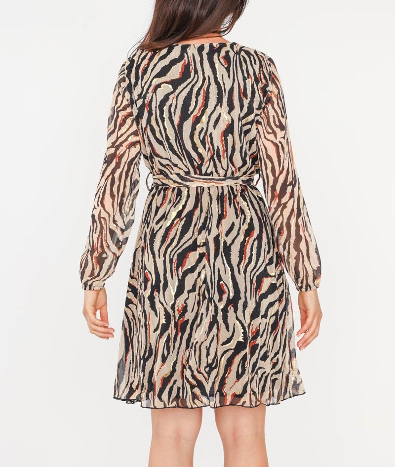 Kleid Zebra gold kurz