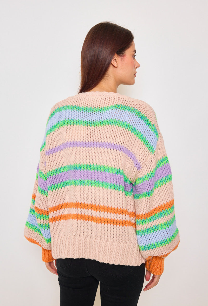 Strickjacke Sunny Stripes