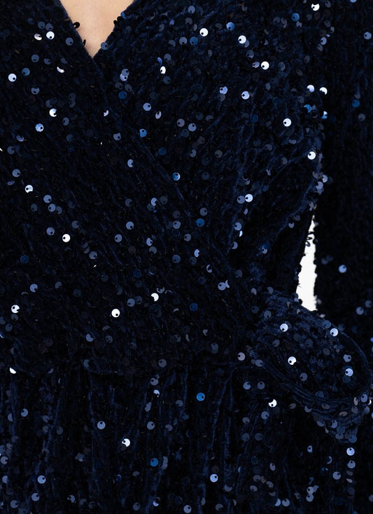 Jumpsuit Pailletes bleues