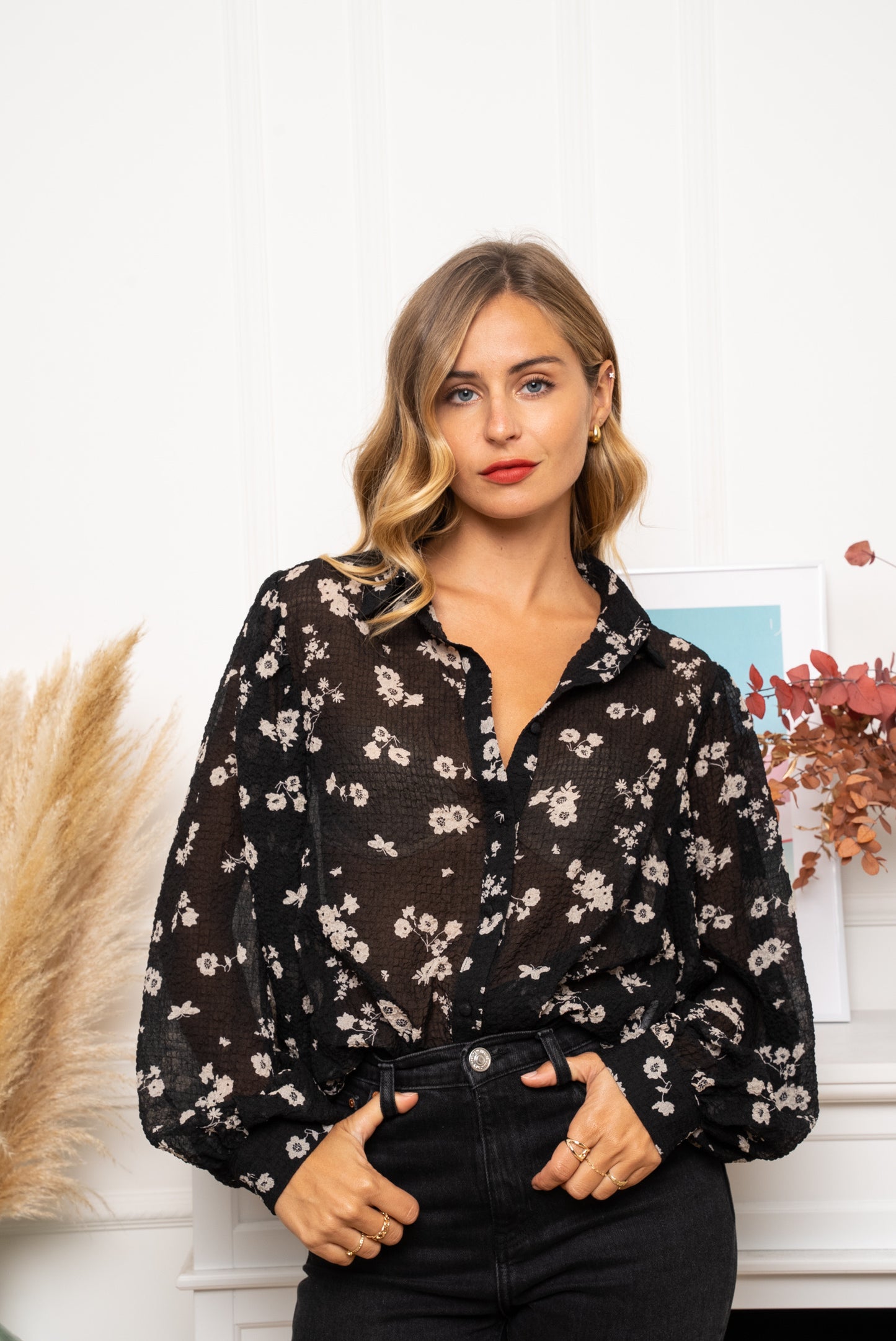 Bluse Party-Flower