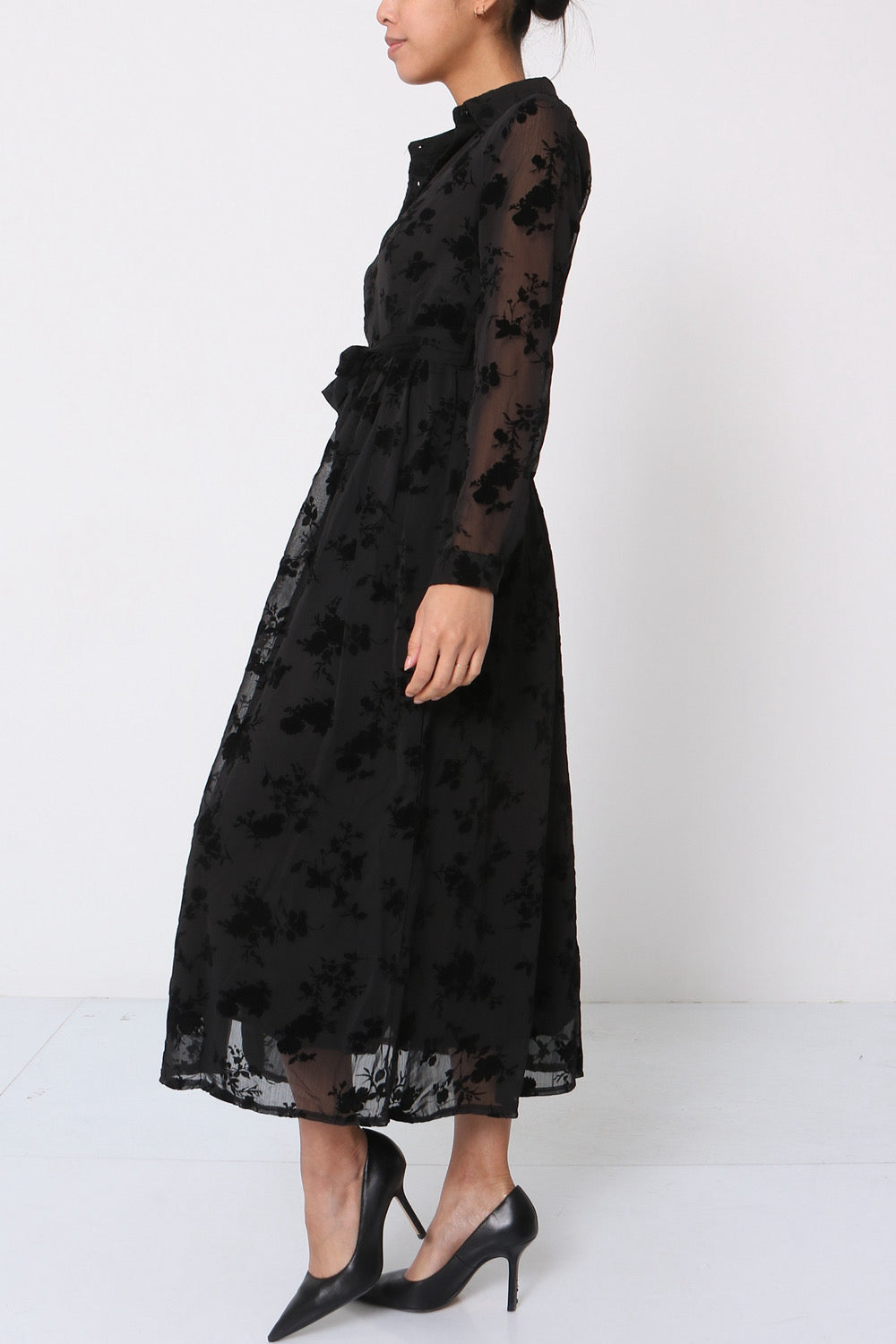Kleid Flowerflock Collar lang