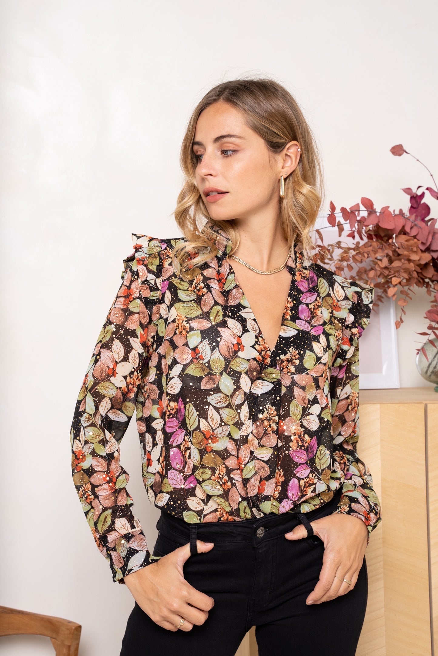 Bluse Gold and Leaf