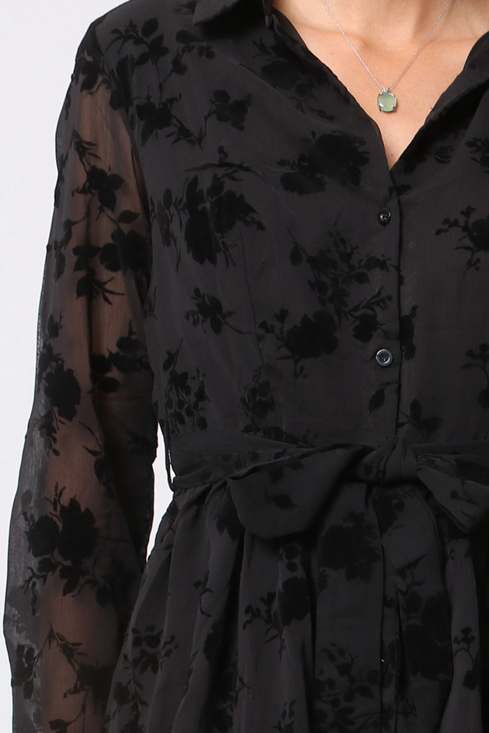 Kleid Flowerflock Collar lang