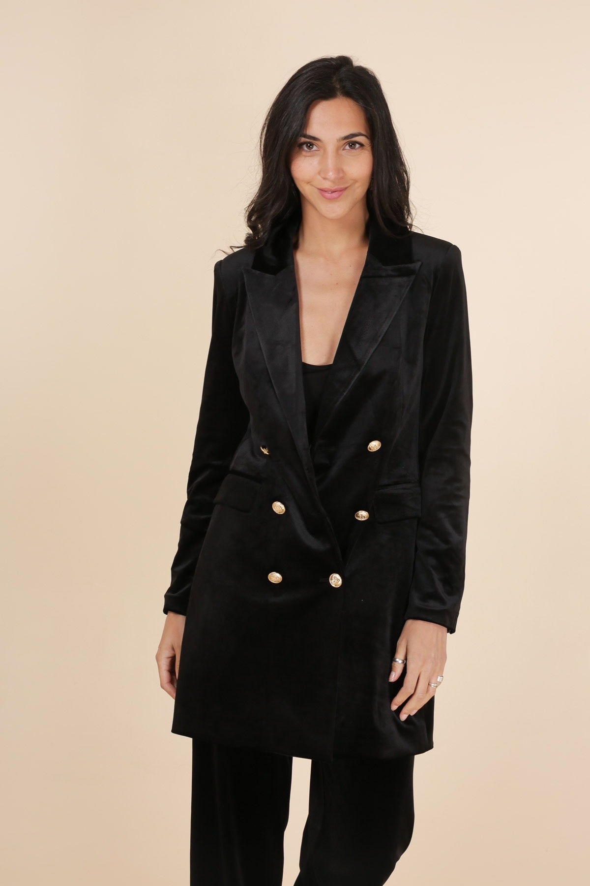 Blazer Samt lang