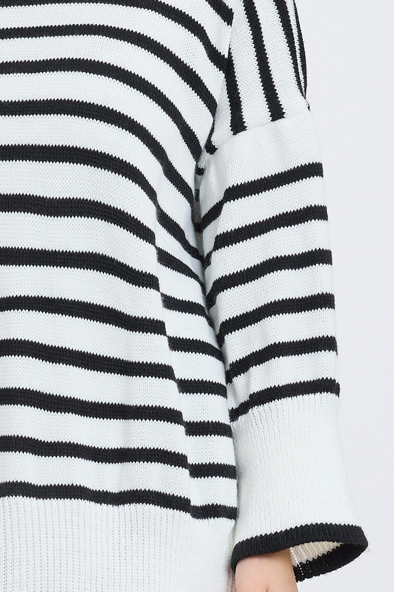 Strickkleid stripe and roll