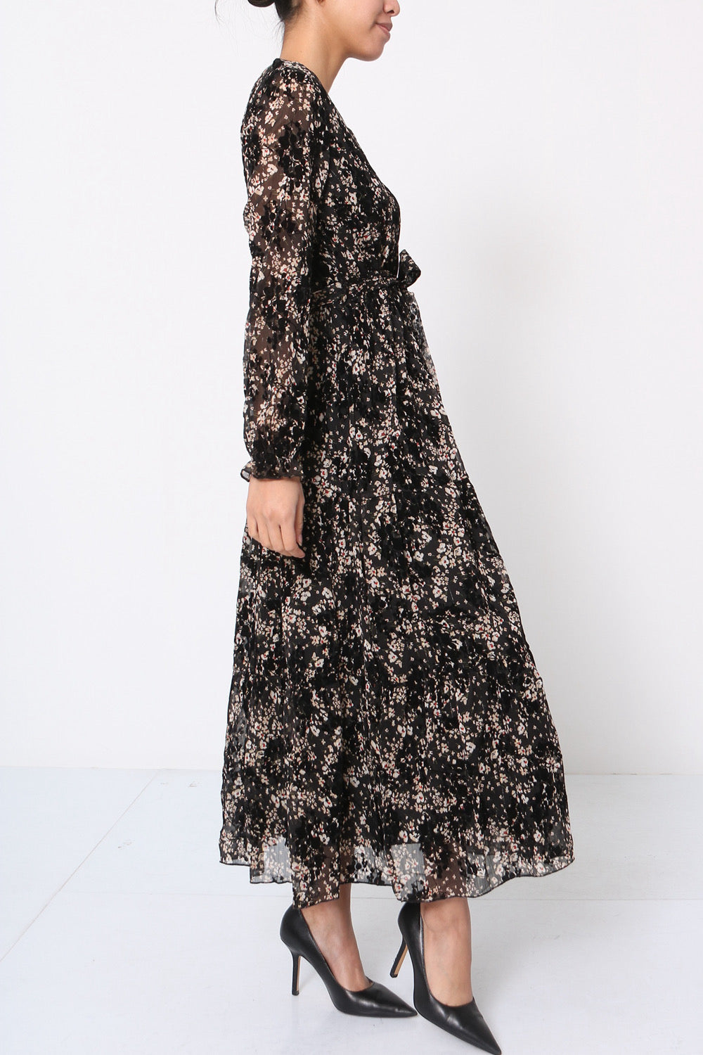 Kleid Flowers in Autumn lang