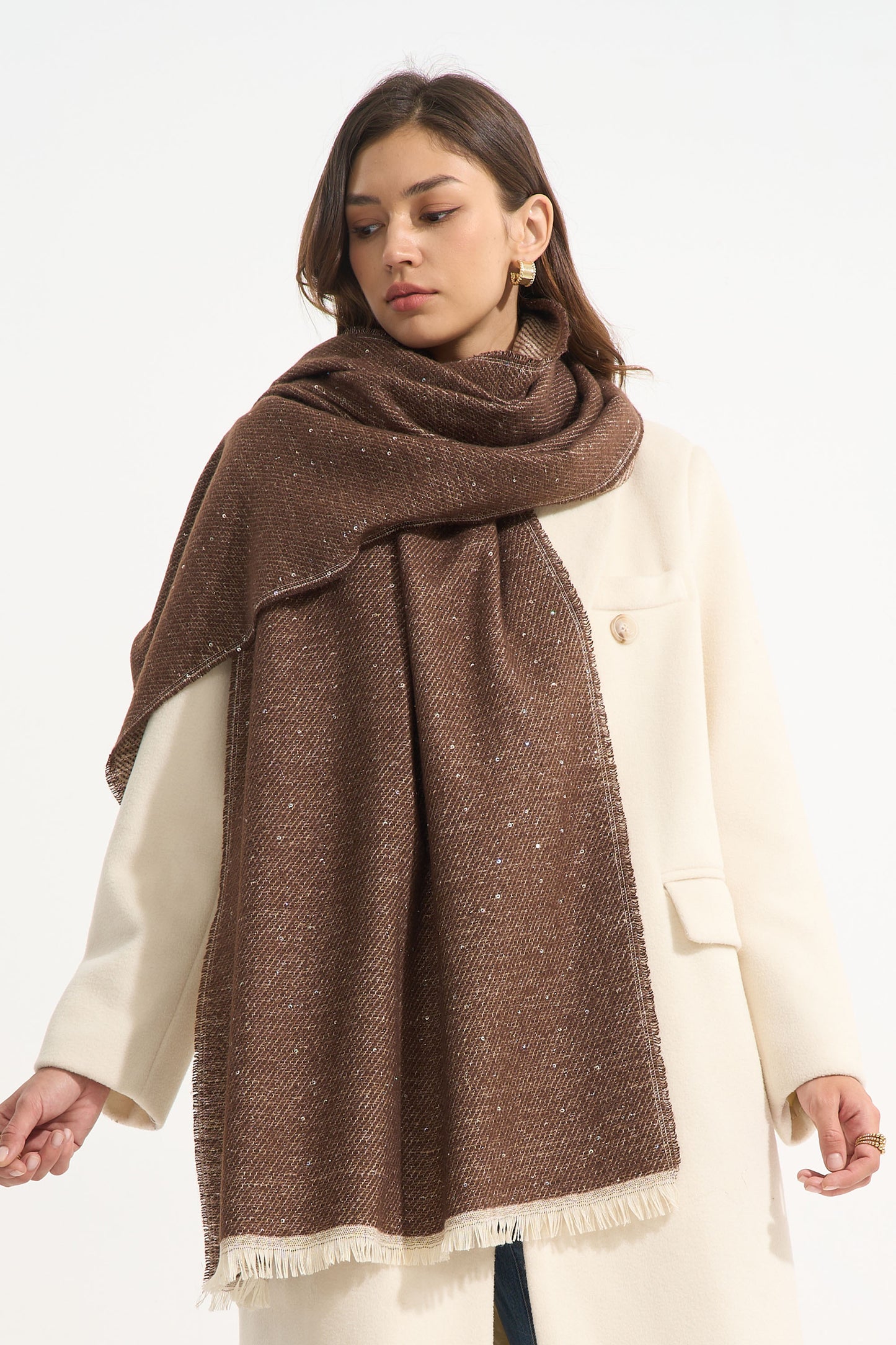 Schal Paillette Contrast