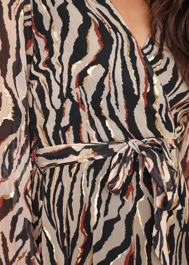 Kleid Zebra gold kurz